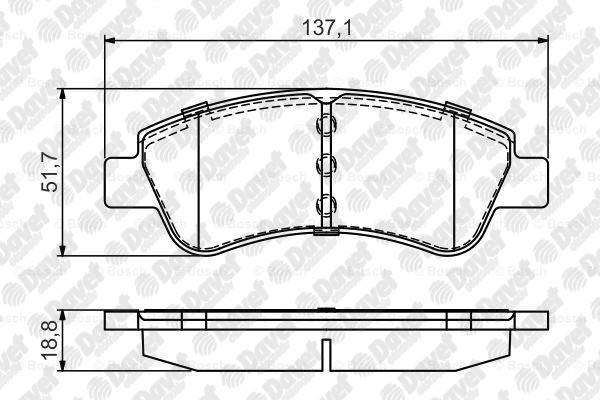 FERBE 34605 Fren Balatasi On Wva 22041-24485 Berlingo Ii-Partner Ii-P1007-P207-P208-P2008-P301 C2-C3 Ii-Iii-Ds3-C3 Picasso-C-Elysee-C4 Cactus ( Arka Fren Balatasi Ducato Iii - Boxer Iii - Jumper Iii 2.2hdi 2.3jtd 120 Multijet-3.0jtd 160 Multijet 07 (Cift Fisli)